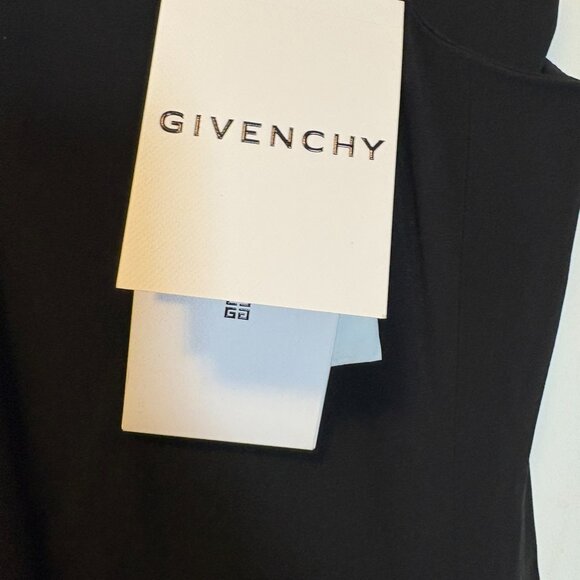 NWT Givenchy Black Evening Gown Size 2 Luxury Designer Glam with Metal Strap - Picture 10 of 13